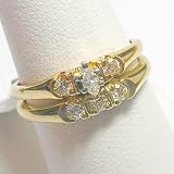 14K Diamond Wedding Set