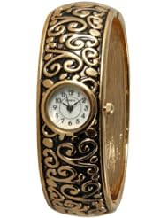 Narmi Womens Metal Bangle Watch - Gold
