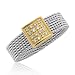 Rose Gold Plated Stainless Steel Diamond Band Ring (H, SI, 0.08 carat)-Band Width:5mm-Size 7.5
