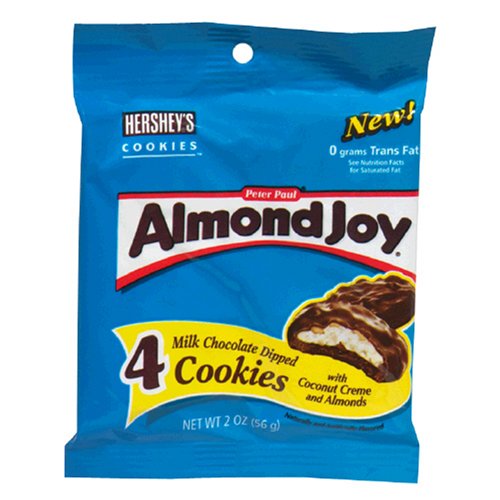 Almond Joy Milk Chocolate Dipped Cookies, 2-Ounce Packets (Pack of 24) by Hershey