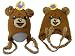 ベビーパイロットキャップ（Brown Bear）毛糸帽 ベビーサイズ　耳あて付き