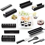 Sushi Maker Kit, AGPtek 11pcs DIY Sushi Making Kit Roll Sushi Maker Rice Roll Mold Including Sashimi Knife for Kitchen DIY Easy To Use
