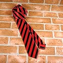 Rock-Krawatte STRIPES rot-schwarz