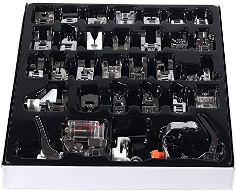 Domestic Sewing Machine Presser Foot 32pcs Braiding Blind Stitch Darnign Presser Feet Kits Sets