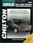 Chrysler Full-Size Trucks, 1967-88 (Chilton's Total Car Care Repair Manuals)