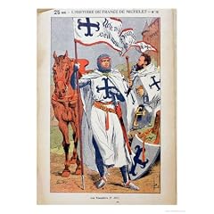 The Knights Templar, Illustration from "Histoire De France" vON Jules Michelet circa 1900