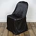 Sparkles Make It Special 1 pc Satin Folding Chair Covers - Wedding Reception Banquet Party Restaurant Universal Fitted - Black