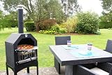 La Hacienda Steel Pizza BBQ Oven Chiminea