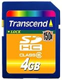 Transcend SDHCカード 150倍速 Class 6 4GB TS4GSDHC150の画像