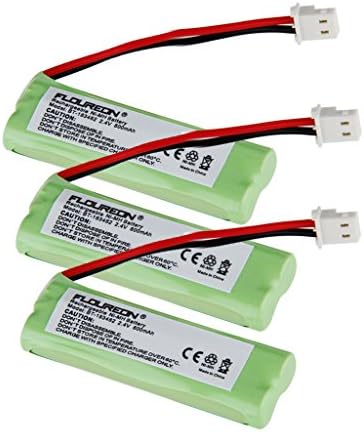 3 x FLOUERON Ni-MH Reachargeable Battery Packs 2.4V 800mAh for Vtech BT-183482 BT-283482 DS6401 DS6421 DS6422 DS6422, LS6425, LS6426, LS6475, 89-1348-01 Handset Cordless Phone