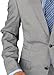 Bianco B Men's Suit Two Button 2-Piece Modern Fit Suit Gray Jacket & Trousers