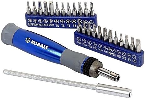 KOBALT 26 Pc Ratcheting Mini Micro Precision Screwdriver Set + Ext Bar &amp; 24 Bits