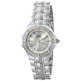 Invicta Ladies Wildflower Collection Diamond Accented Stainless Steel Watch