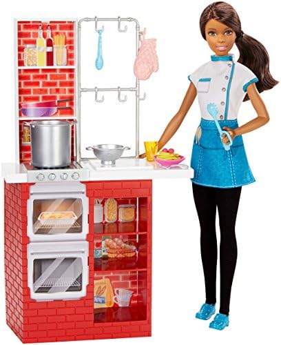 Barbie Spaghetti Chef Doll and Playset, African American for Girls 3 Years and Up