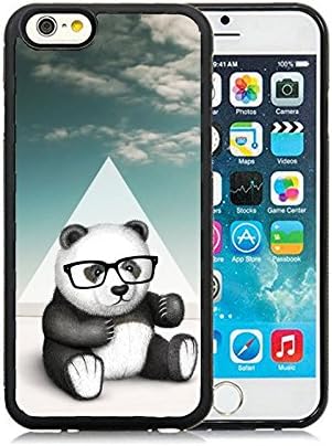 CorpCase iPhone 6 Case / iPhone 6 4.7 Inch Case TPU + PU Leather Back - Hipster Baby Panda Geek Glass Soft Case Protective TPU Cell Phone Case Cover iPhone 6 (4.7)