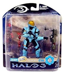 Halo 3 Mcfarlane Toys Series 3 Exclusive Action Figure Cyan Spartan Soldier EVA