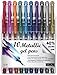 Metallic Gel Pens Set - 40% More Ink for Adult Coloring Books and Art and Crafts with Comfort Grip and Fine Tips - Gel Ink pens for Drawing Writing Scrapbooking and Journaling (Set of 10)