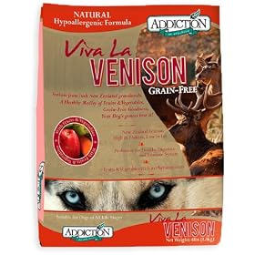 Addiction Grain-Free Adult Dry Dog Food, Viva La Venison, 4 Pounds by Addiction Pet Foods