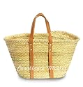 Moroccan Tan Beach Market Basket Handbag
