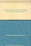 Studies in Islamic poetry