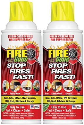 New Firegone Mini White/Red Fire Extinguisher - 4 oz. (Pack of 2)