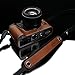 Gariz Genuine Leather XS-CHLSNCM2 Camera Neck Strap for Mirrorless Cameras - Sony, Leica, Fuji, Olympus, Panasonic, Ricoh, Samsung, Sigma, Nikon, Canon - Camel Brown