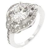 Antique Style Cubic Zirconia Engagement Ring