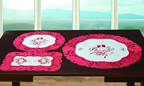 Editex Home Curtain Holiday Themed Placemat, 12 by 18-Inch, Bells