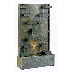  Kenroy Home 50375SL Watercross 1 Light Floor Fountain in Natural Green