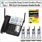 AT&T SB67118 4-Line Extendable Range Corded-Cordless Small Business Phone System with 4 Extra Handsets (2)