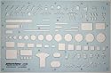 Electrical and Electronic Installation Symbols Drawing Template Stencil - Engineering Drafting Supplies - Layout Plan Schematic Wiring Trace Gabarit de Dessin