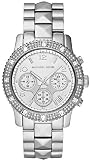 Stainless Steel Quartz Chronograph Crystal Silver Tone Dial