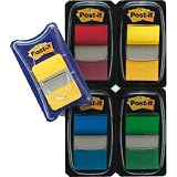 Post-it® Flags, 1 Inch, Ideal For Marking & Flagging Paper Documents, Asstorted Colors, 50 per Dispenser, Four Dispensers per Pack, BONUS Durable IndexTabs