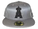 New Los Angeles Angels of Anaheim Custom New Era Official Fitted Hat - Silver Black Logo (2 Sizes Available)