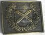 Brass Civil War CSA Confederate Army Flag Belt Buckle