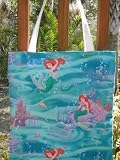 Ariel the Little Mermaid Licensed Disney Fabric Reversible Fabric Tote Bag