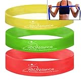 Loop Resistance Bands for Exercise - 3 Power Levels - Strong Stretch - Flat for Comfort - Free Bonus Band for Arms and Workout Video Download - Best Heavy Duty Smooth Latex for Crossfit, P90x, Beachbody, Pilates , Therapy - Durable with Lifetime Warranty