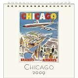 Chicago Cavallini 2009 Vintage Prints easel desk calendar 6 by 6.5 inches Cream Laid paper finish
