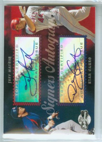Jeff Mathis & Ryan Garko Dual Autograph 2006 Topps Baseball Co-Signers Card #CS-38 / Los Angeles Angels