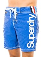 Superdry Short de Baño (Azul)