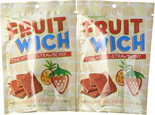 FruitWich All Natural Fruit Crisps, Pineapple Strawberry, 0.7 oz ( Pack of 10)