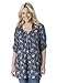 Woman Within Plus Size 7-Day Three-Quarter Sleeve Pintucked Henley Tunic