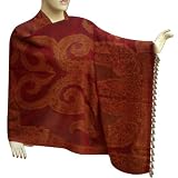 Royal Kraft提供 Apparel & Shoes Online Shop Ranking 12. Handmade Pure Wool Stole Womens Casual Evening Dress In Paisley Work (Free Shipping) Stle0011r