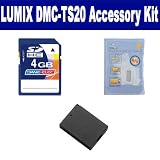 Panasonic Lumix DMC-TS20 Digital Camera Accessory Kit includes: ZELCKSG Care & Cleaning, KSD4GB Memory Card, ACD341 Battery