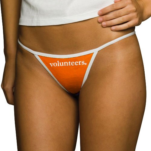 NCAA Tennessee Volunteers Thong Panties, Orange, Small