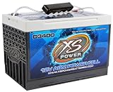 XS POWER D3400 12 Volt 3300 Amperes Car Audio AGM Power Cell Battery Pure Virgin Lead Design