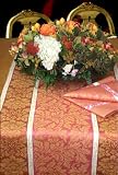 90-inch Length Table Runner, Tiffany in European made Jacquard Linen-Cotton