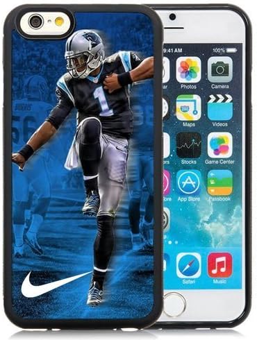 HuizhongTM American Football Player Cam Newton Number-1 04 Black Abstract iPhone 6 4.7 Inch TPU Phone Case