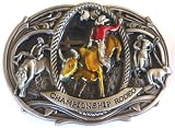 NEW LARGE CHAMPIONSHIP RODEO BRONCO BUSTN', BULL RIDING BELT BUCKLE CLIP CLASP FASTENER