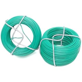 Rolson Tools 82790 2pc Twist Tie 50m Metal Wire Green